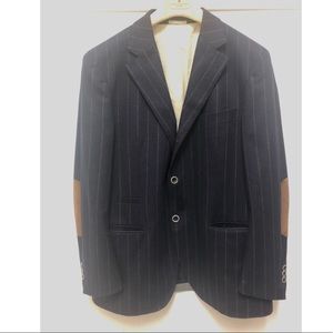 Brunello Cucinelli Navy Wool Cashmere Sport Coat